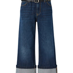 Jeans cropped con cintura in pelle 107277 A3HGPJB PINKO 