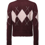Cardigan in lana e cashmere a rombi 107284 A3IEYN2 PINKO 