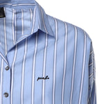 Camicia in popeline di cotone a righe 107320 A3HUEZE PINKO 