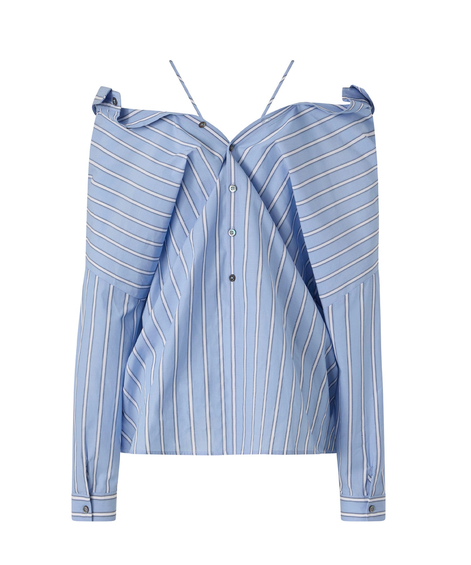 Camicia in popeline di cotone a righe 107320 A3HUEZE PINKO 