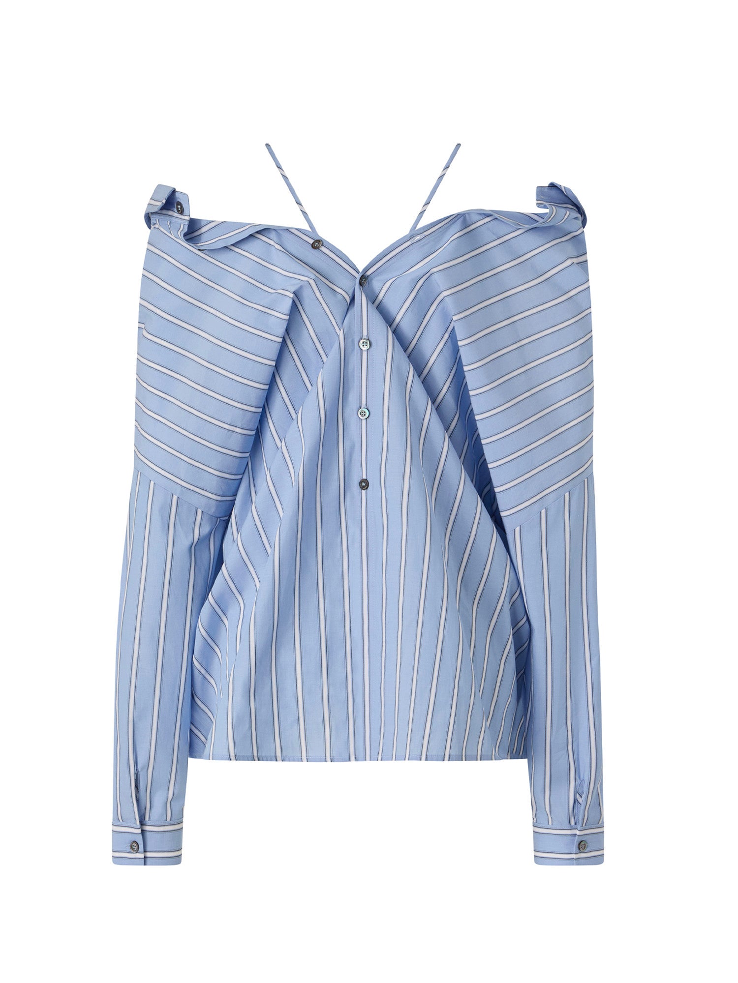 Camicia in popeline di cotone a righe 107320 A3HUEZE PINKO 