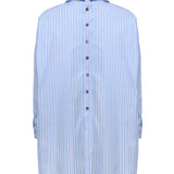 Camicia in popeline di cotone a righe 107320 A3HUEZE PINKO 