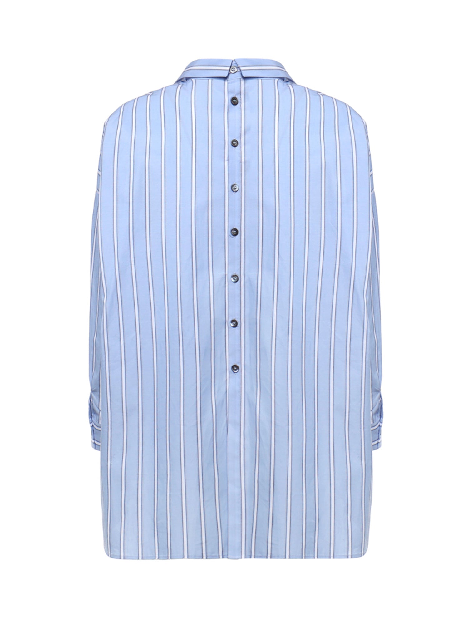 Camicia in popeline di cotone a righe 107320 A3HUEZE PINKO 