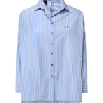 Camicia in popeline di cotone a righe 107320 A3HUEZE PINKO 