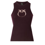 Tank top a costine con logo 107321 A18MW63 PINKO 