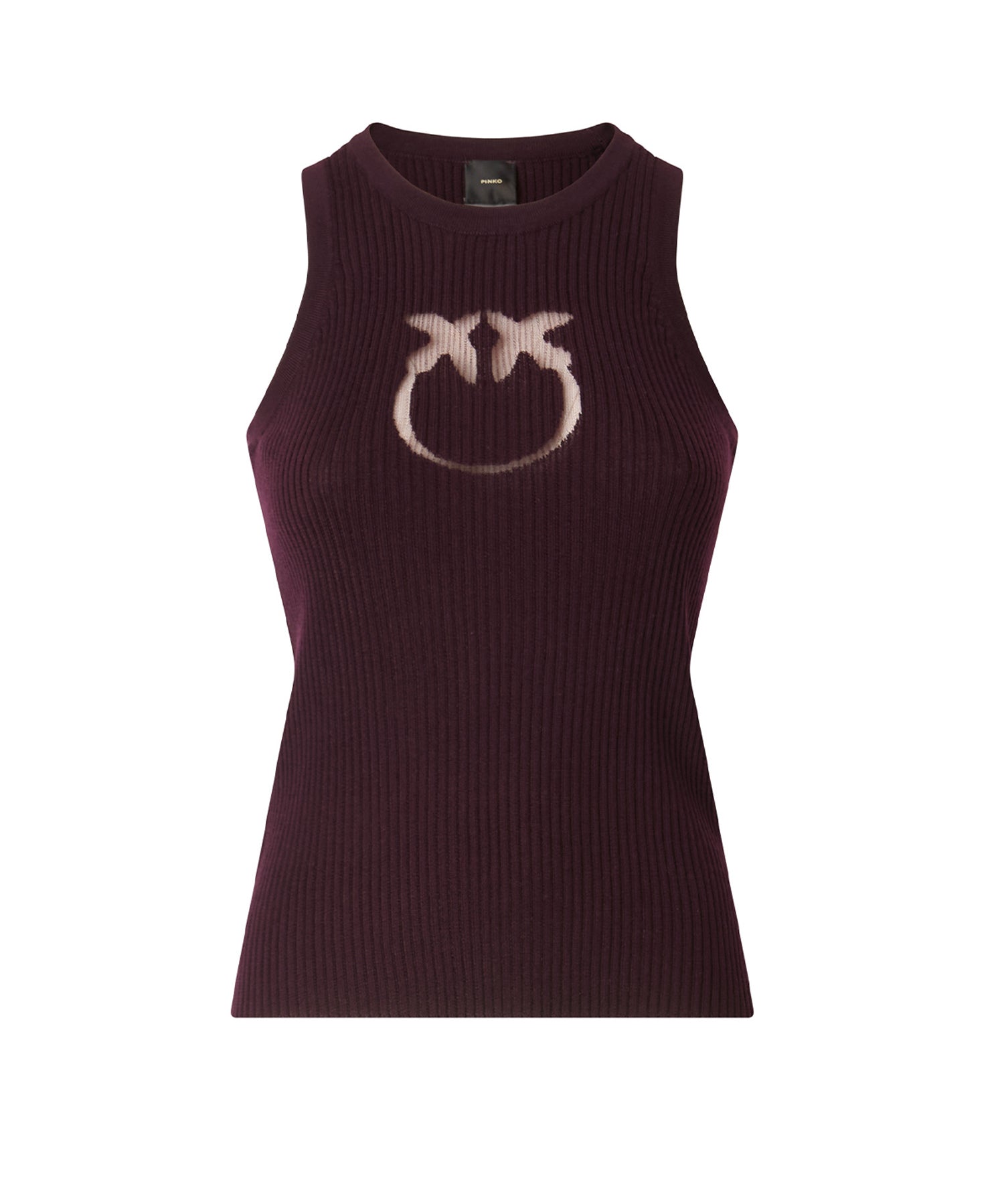 Tank top a costine con logo 107321 A18MW63 PINKO 