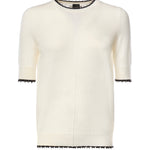 T-shirt con bordi sfilacciati in misto lana 107329 A3IQZ03 PINKO 
