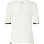 T-shirt con bordi sfilacciati in misto lana 107329 A3IQZ03 PINKO 