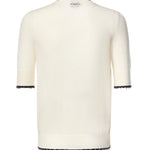 T-shirt con bordi sfilacciati in misto lana 107329 A3IQZ03 PINKO 