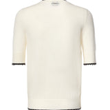 T-shirt con bordi sfilacciati in misto lana 107329 A3IQZ03 PINKO 