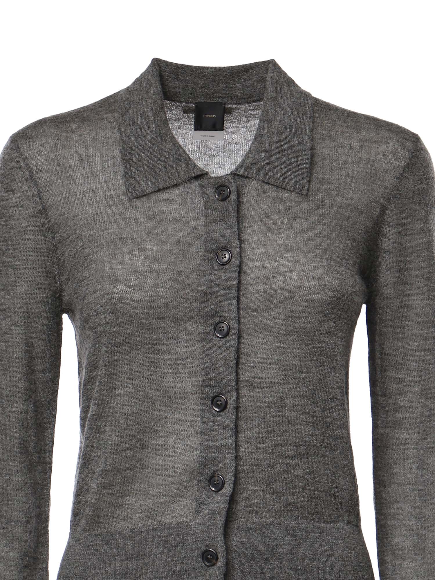 Cardigan cropped in misto lana 107331 A3IQI76 PINKO 