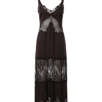 Abito slipdress midi con bande in pizzo 107347 A3FCL72 PINKO 