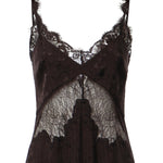 Abito slipdress midi con bande in pizzo 107347 A3FCL72 PINKO 