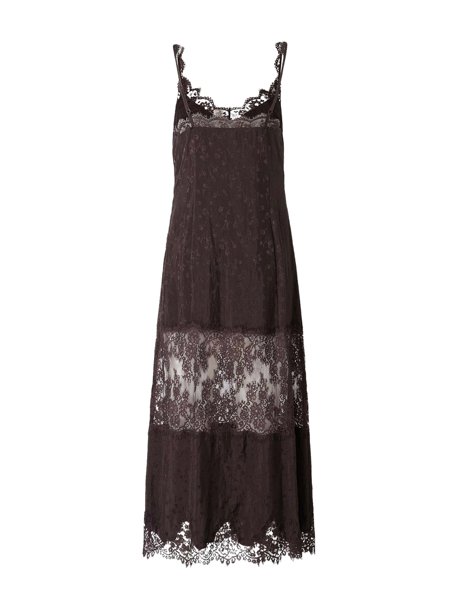 Abito slipdress midi con bande in pizzo 107347 A3FCL72 PINKO 