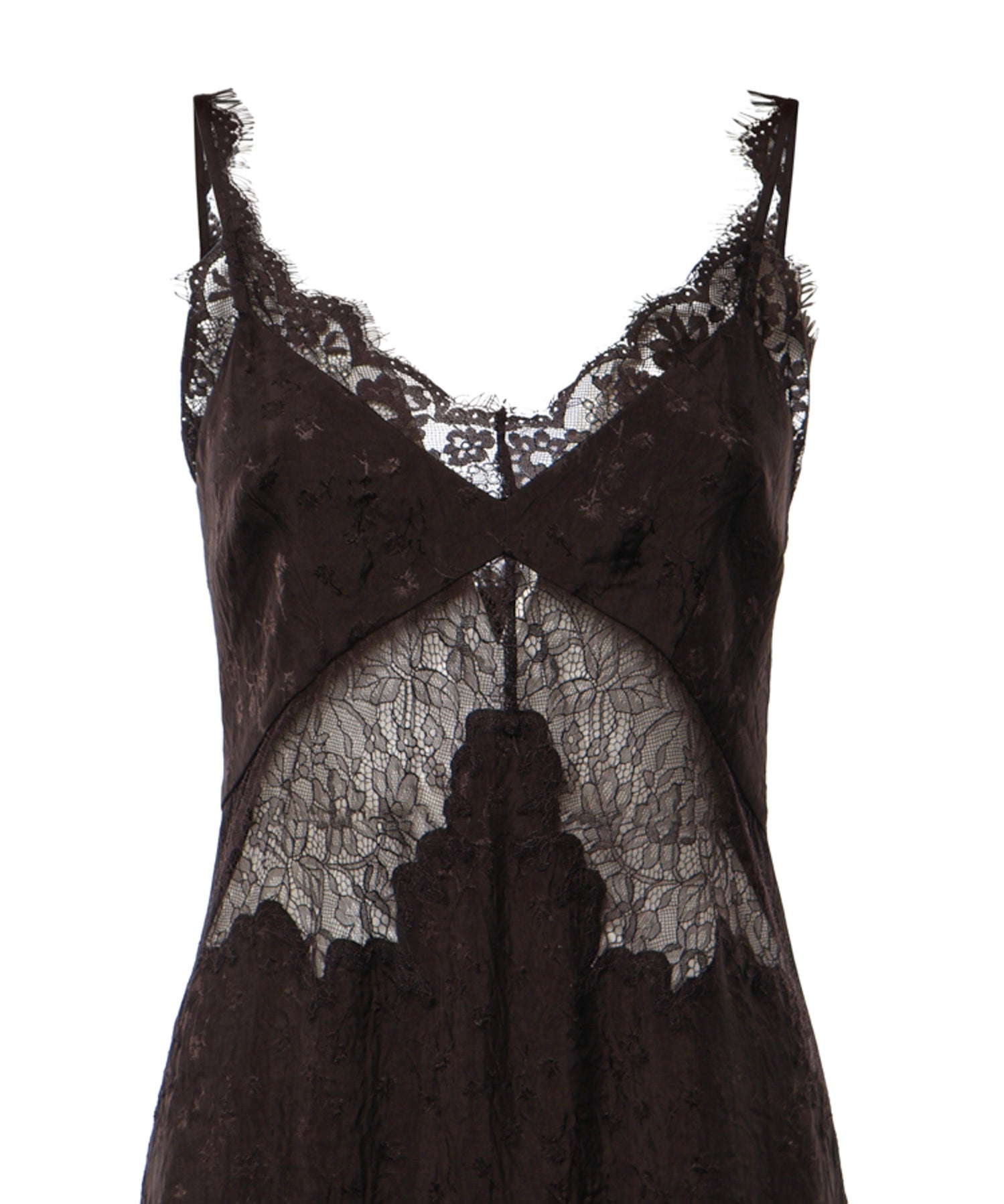Abito slipdress midi con bande in pizzo 107347 A3FCL72 PINKO 