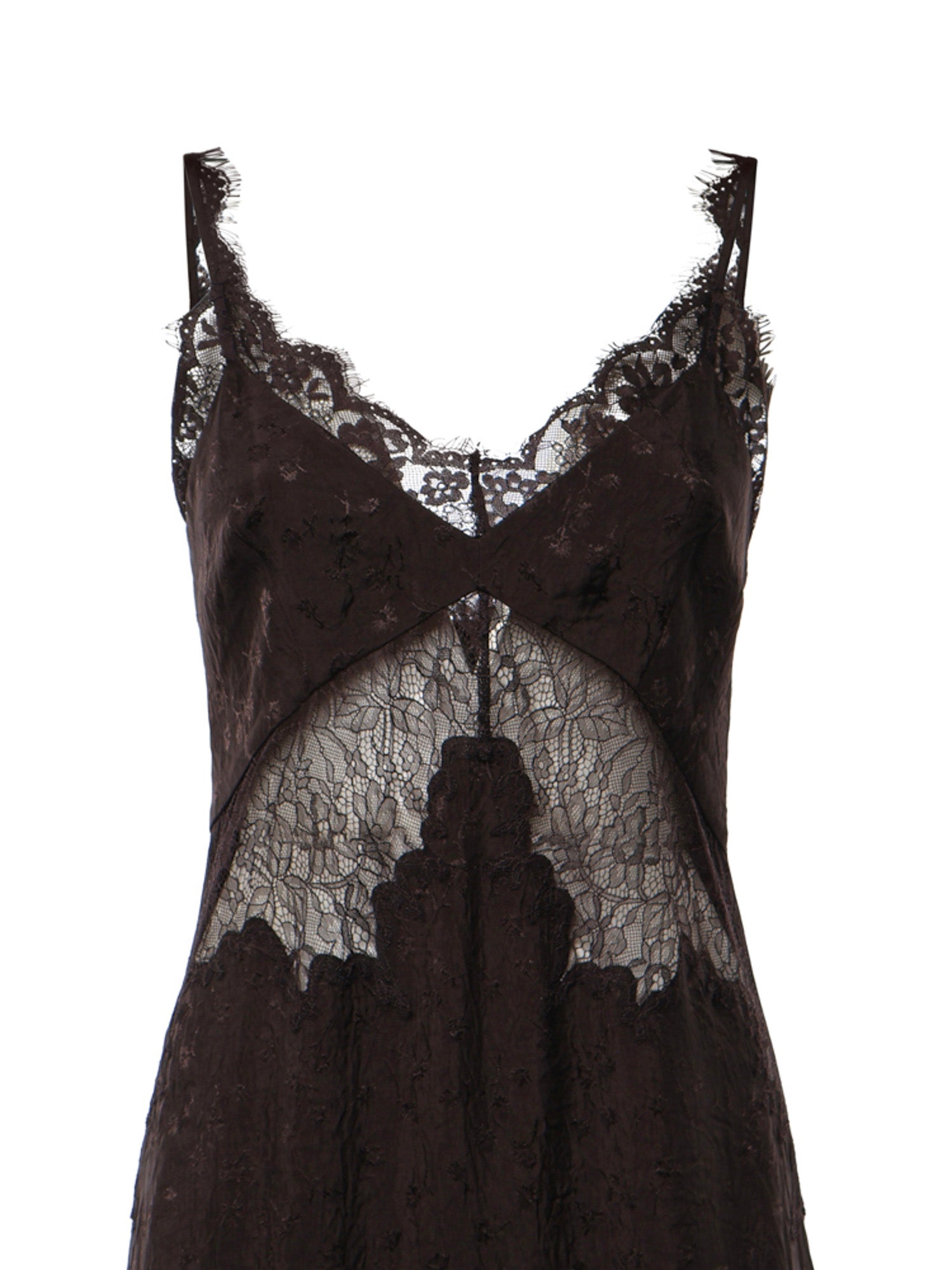 Abito slipdress midi con bande in pizzo 107347 A3FCL72 PINKO 