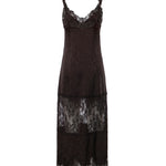 Abito slipdress midi con bande in pizzo 107347 A3FCL72 PINKO 