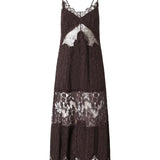 Abito slipdress midi con bande in pizzo 107347 A3FCL72 PINKO 