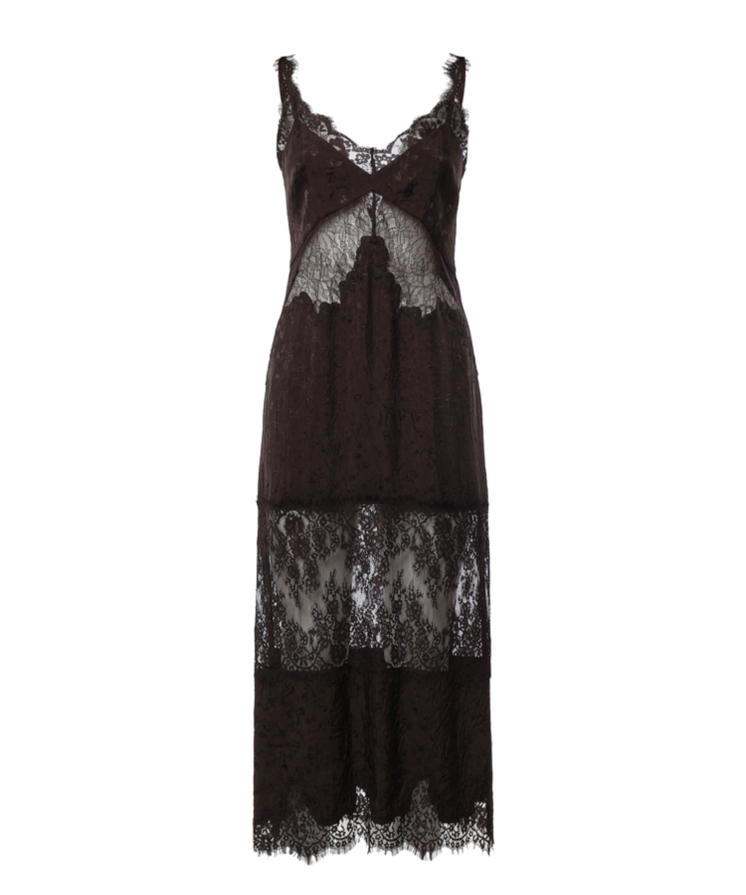 Abito slipdress midi con bande in pizzo 107347 A3FCL72 PINKO 