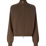 Felpa con zip in misto viscosa 107353 A3J0SE4 PINKO 