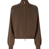 Felpa con zip in misto viscosa 107353 A3J0SE4 PINKO 