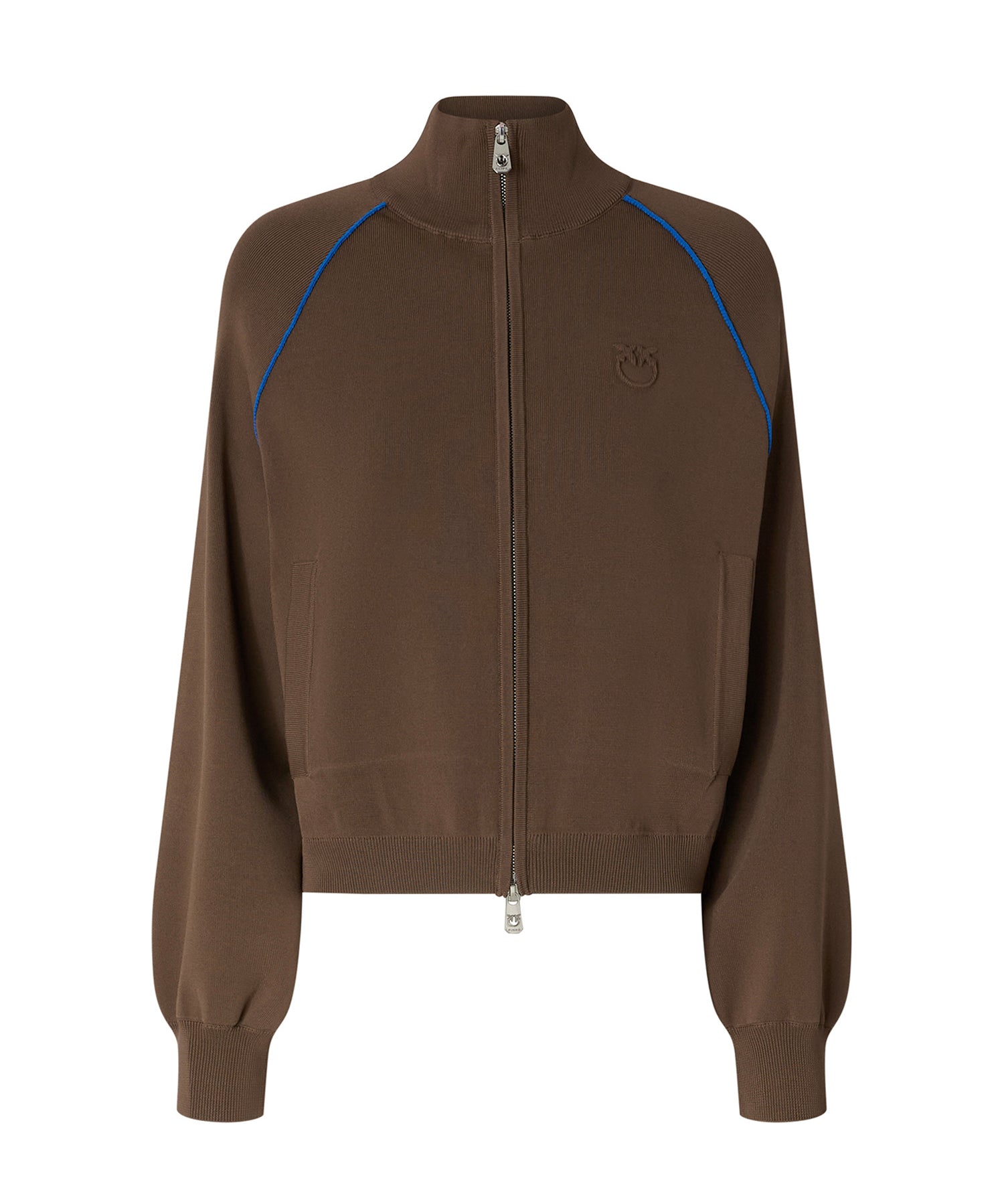 Felpa con zip in misto viscosa 107353 A3J0SE4 PINKO 