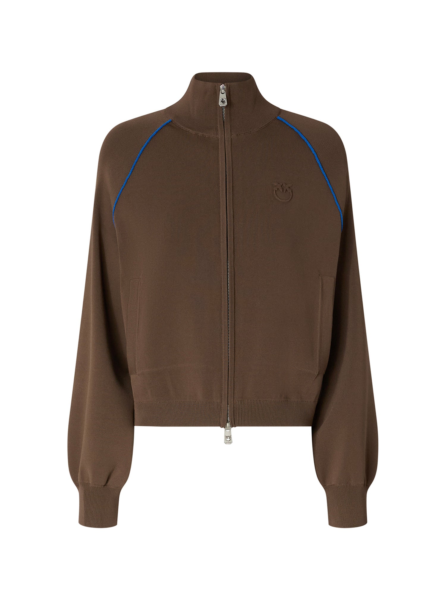 Felpa con zip in misto viscosa 107353 A3J0SE4 PINKO 