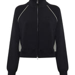 Felpa con zip in misto viscosa 107353 A3J0ZDG PINKO 