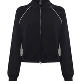 Felpa con zip in misto viscosa 107353 A3J0ZDG PINKO 