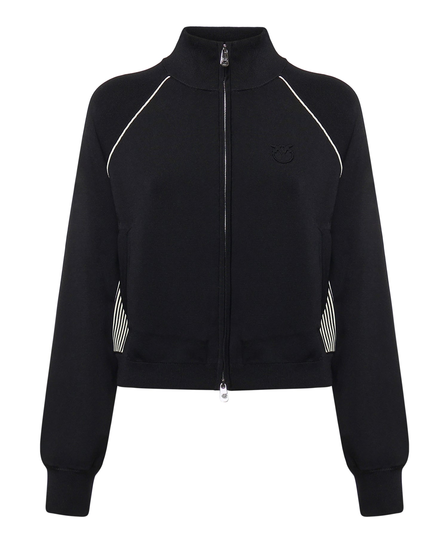 Felpa con zip in misto viscosa 107353 A3J0ZDG PINKO 
