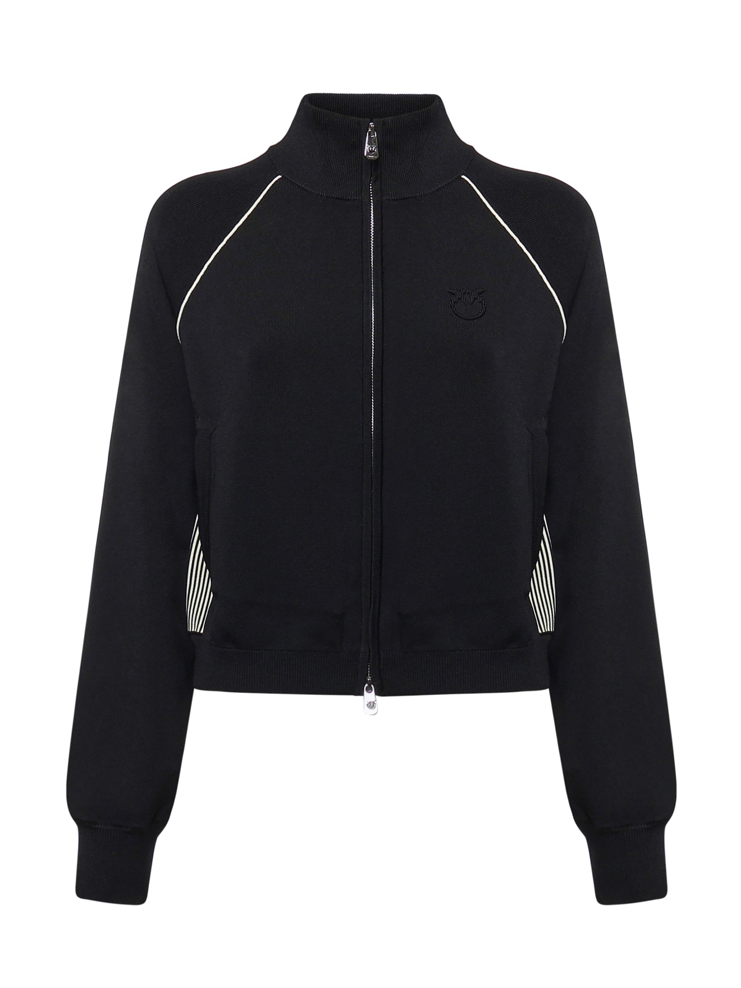 Felpa con zip in misto viscosa 107353 A3J0ZDG PINKO 