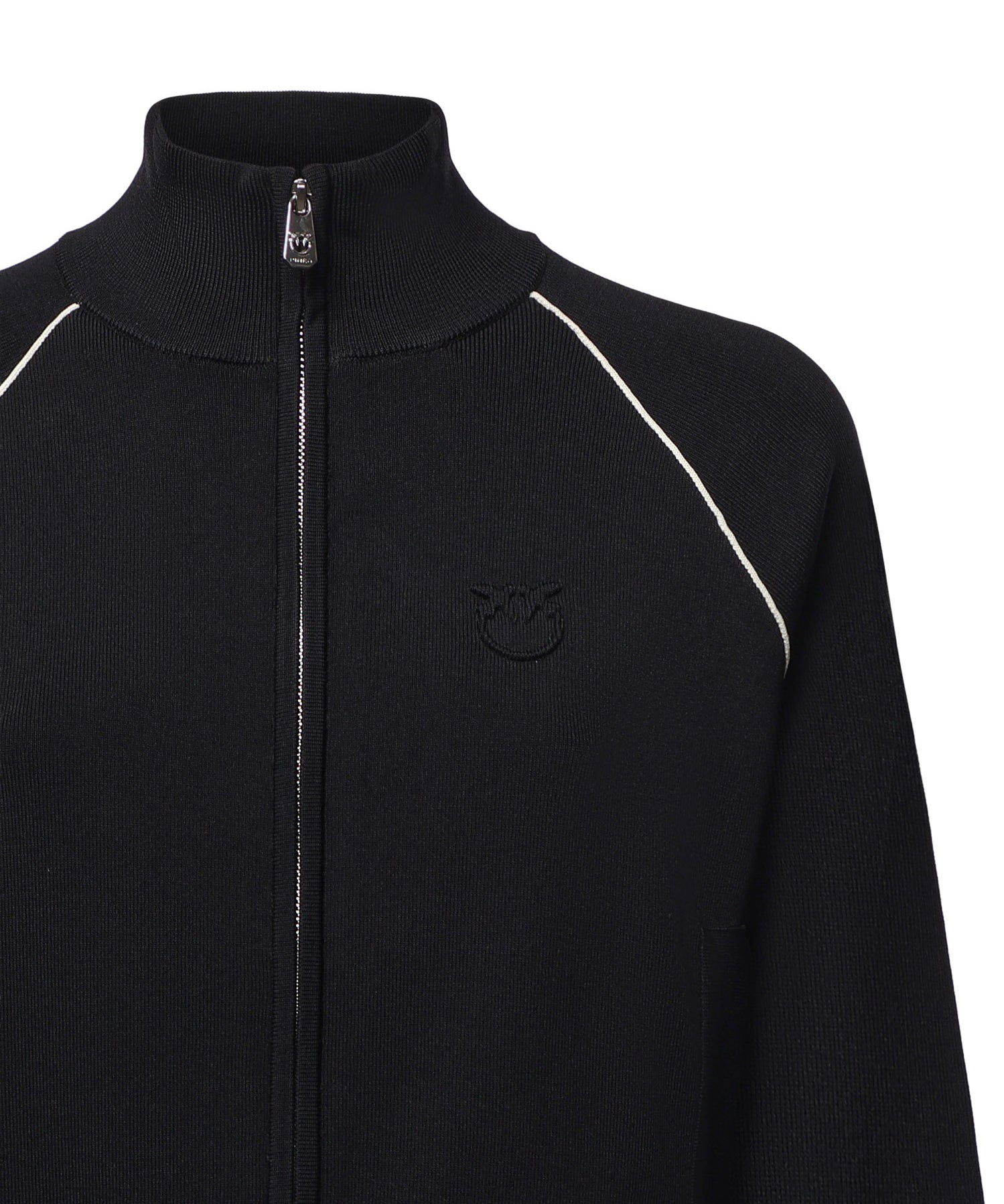 Felpa con zip in misto viscosa 107353 A3J0ZDG PINKO 