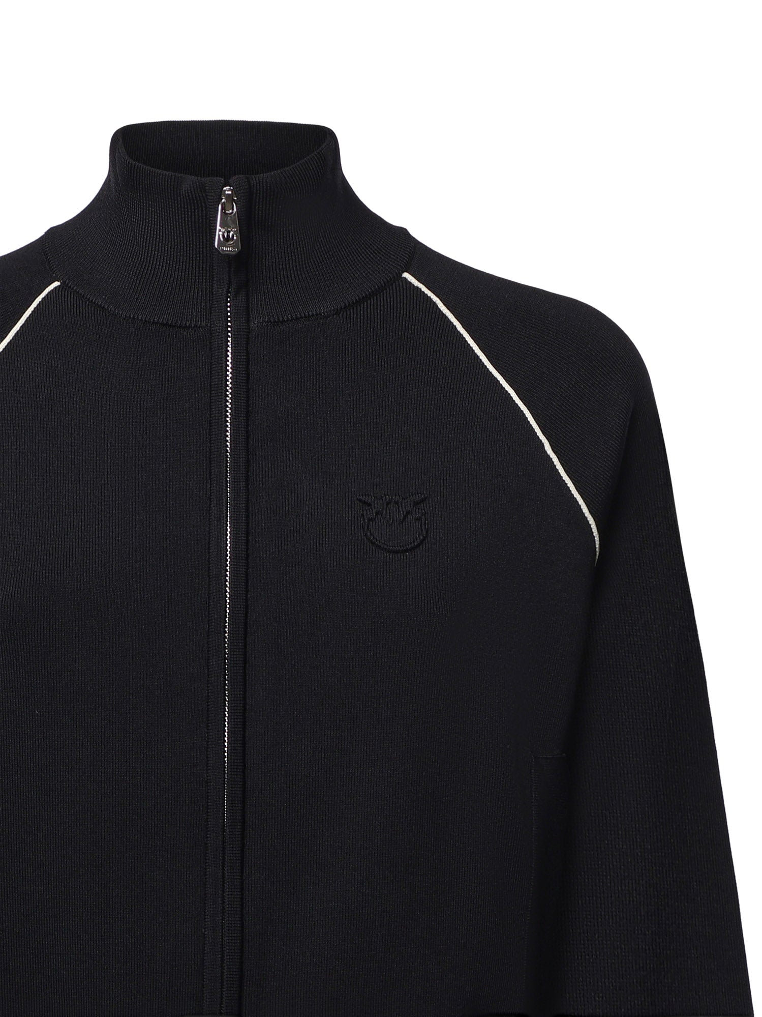 Felpa con zip in misto viscosa 107353 A3J0ZDG PINKO 