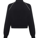 Felpa con zip in misto viscosa 107353 A3J0ZDG PINKO 