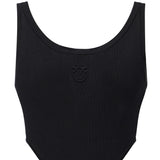Body in misto viscosa a costine 107355 A3J0Z99 PINKO 