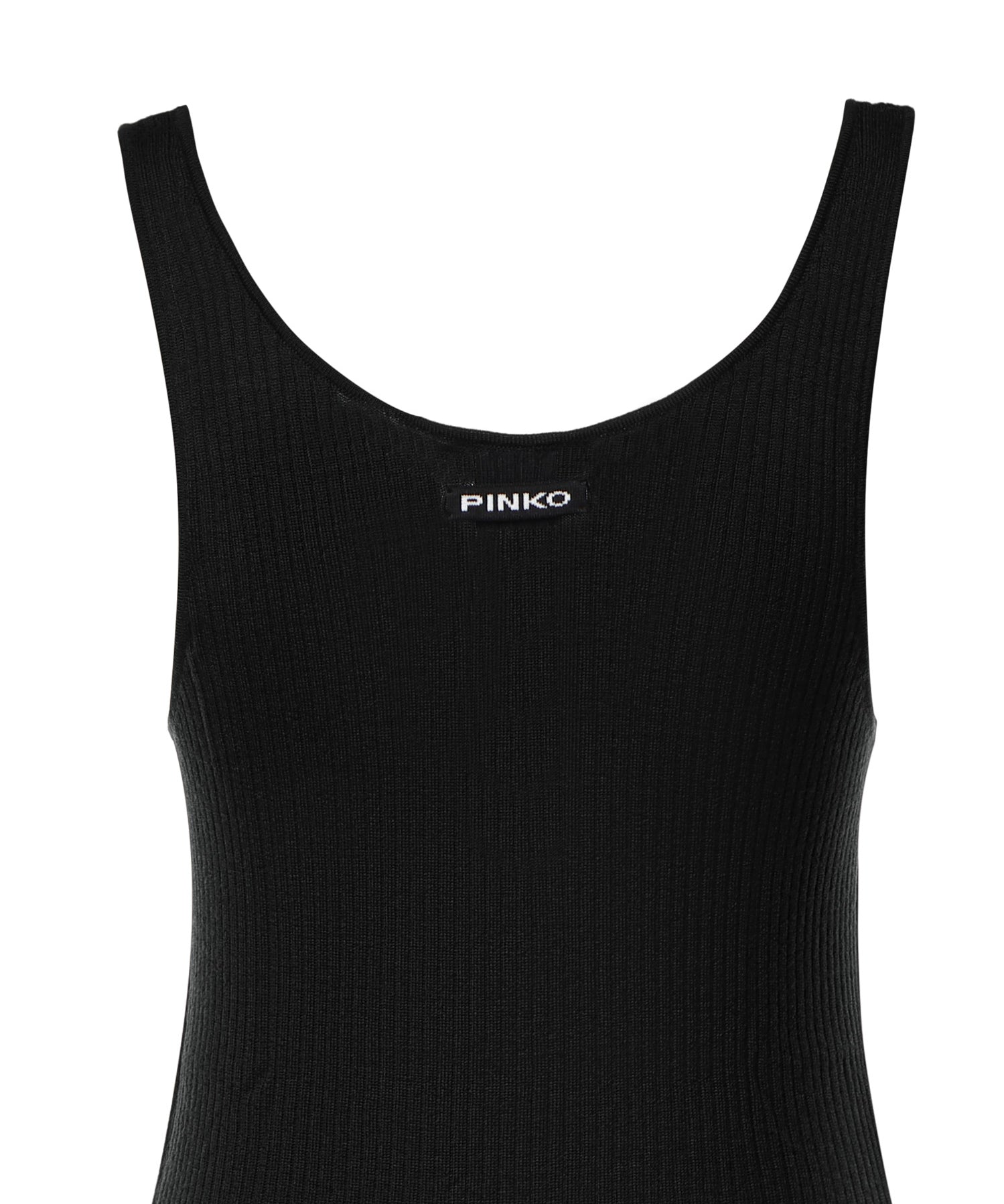 Canotta in lana a costine<BR/> 107376 A3FYZ99 PINKO 
