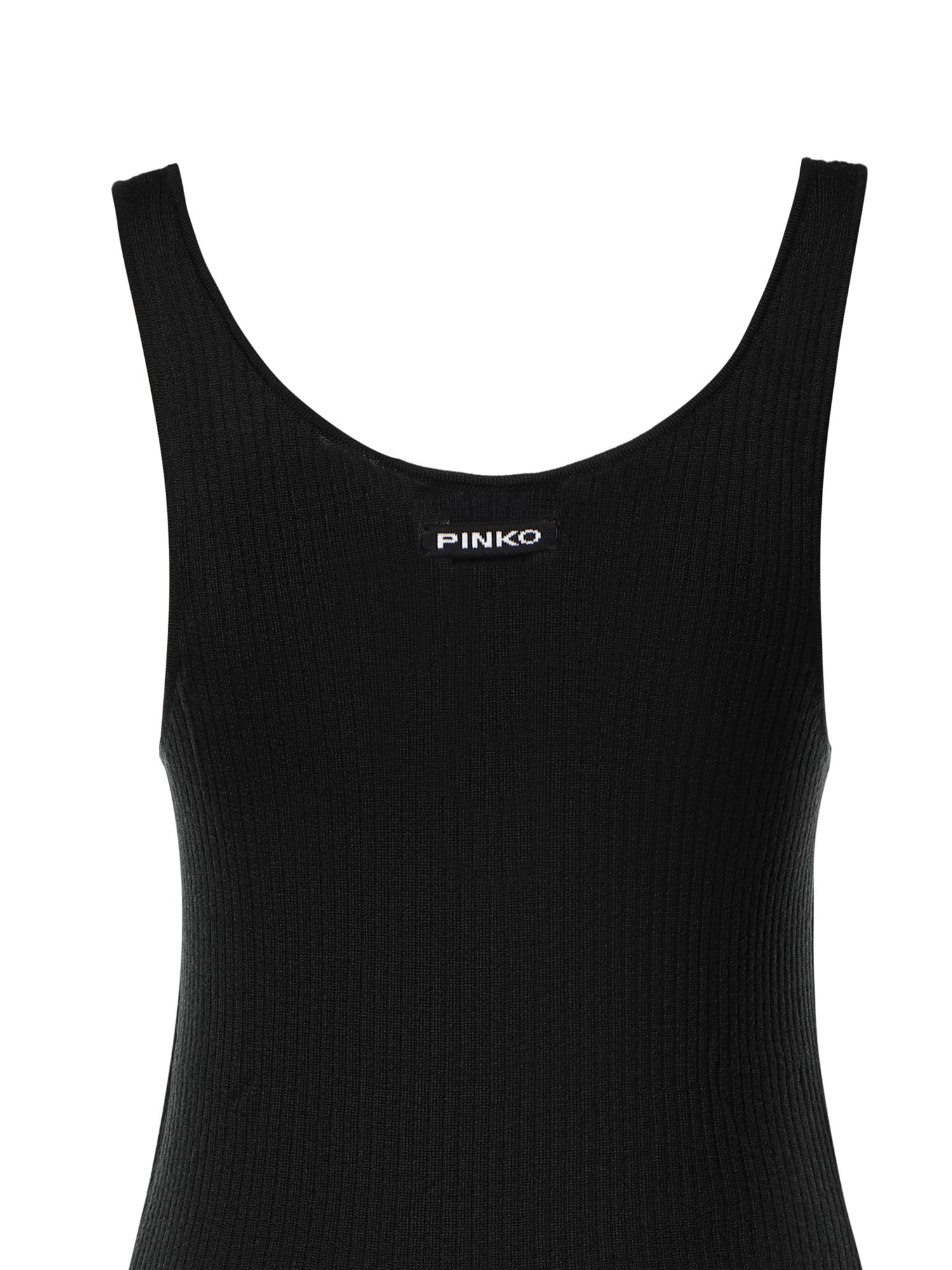 Canotta in lana a costine<BR/> 107376 A3FYZ99 PINKO 