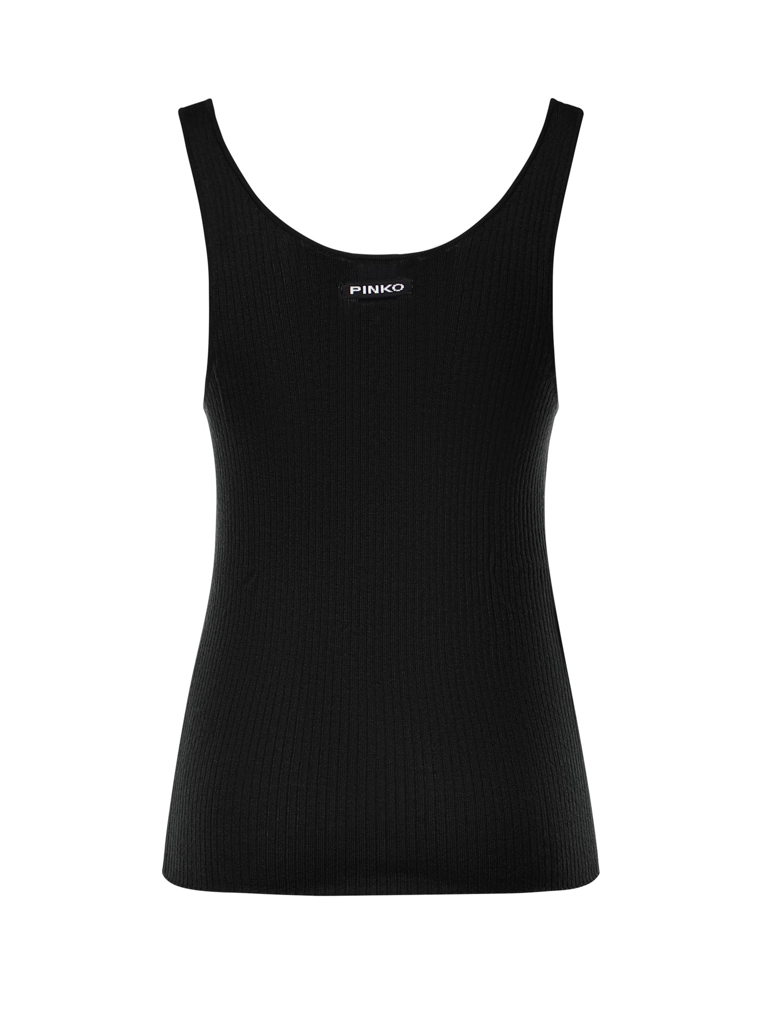 Canotta in lana a costine<BR/> 107376 A3FYZ99 PINKO 
