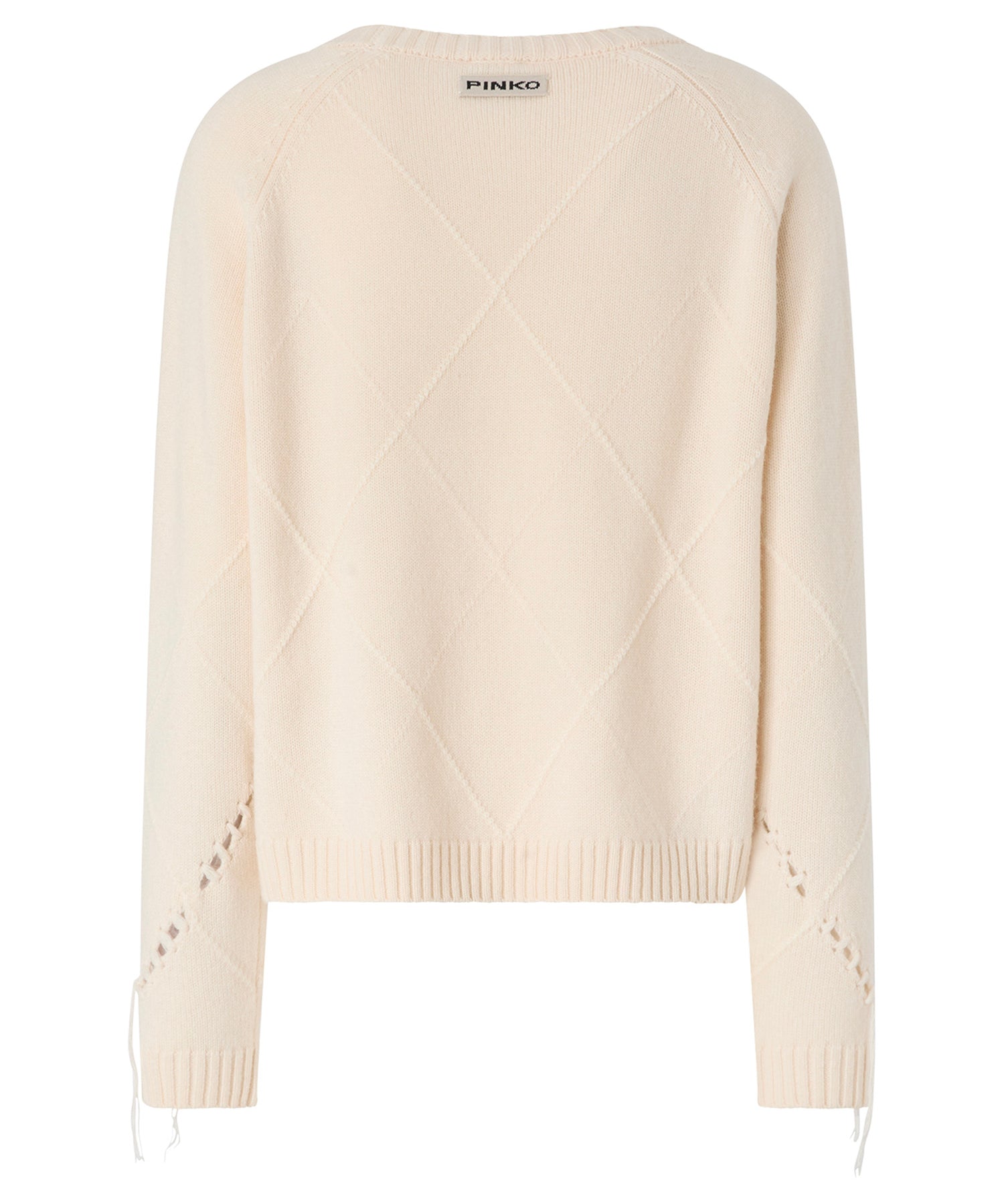 Maglione in lana e cashmere con maxi rombi 107377 A3JEC15 PINKO 