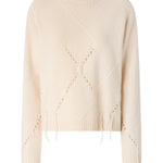 Maglione in lana e cashmere con maxi rombi 107377 A3JEC15 PINKO 