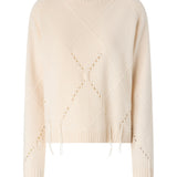 Maglione in lana e cashmere con maxi rombi 107377 A3JEC15 PINKO 