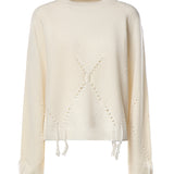 Maglione in lana e cashmere con maxi rombi 107377 A3JEC15 PINKO 