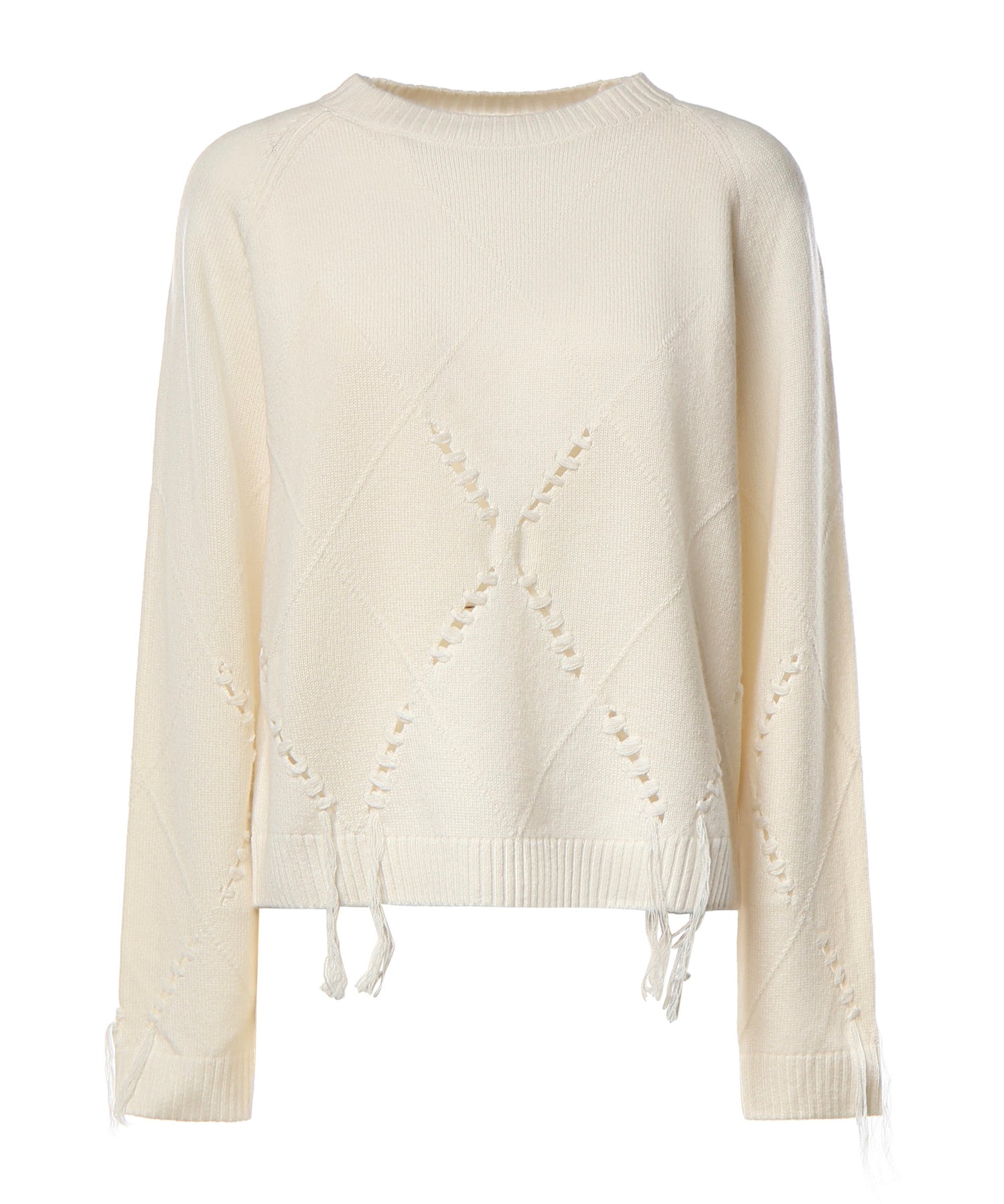 Maglione in lana e cashmere con maxi rombi 107377 A3JEC15 PINKO 