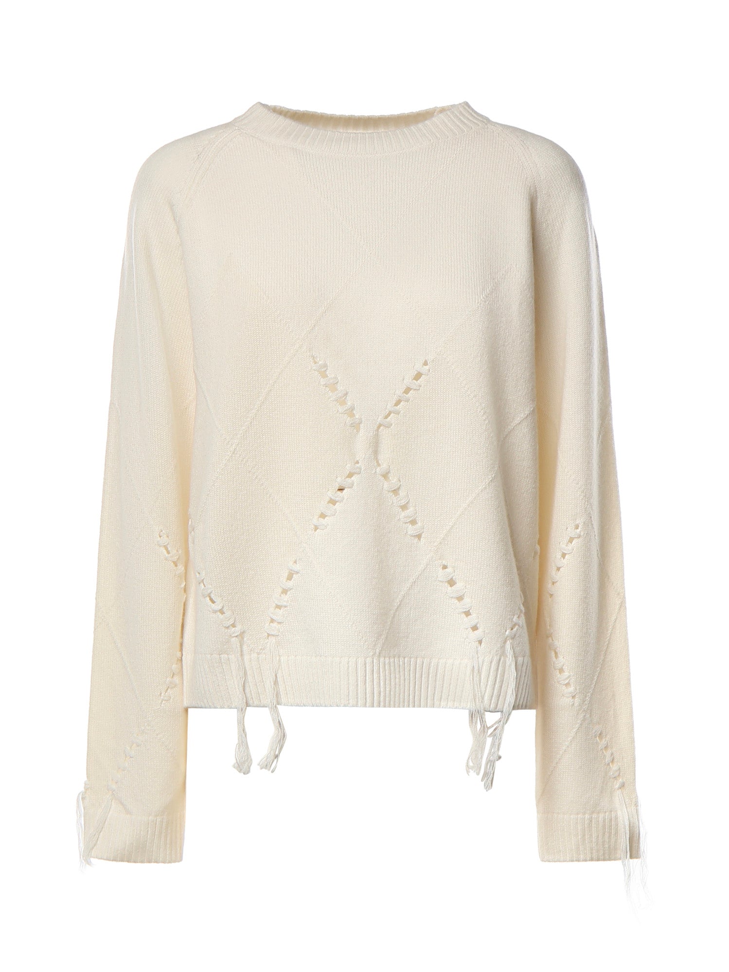 Maglione in lana e cashmere con maxi rombi 107377 A3JEC15 PINKO 