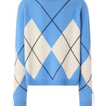 Maglione in lana e cashmere con maxi rombi 107377 A3JEEC4 PINKO 