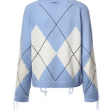 Maglione in lana e cashmere con maxi rombi 107377 A3JEEC4 PINKO 