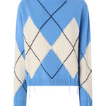 Maglione in lana e cashmere con maxi rombi 107377 A3JEEC4 PINKO 