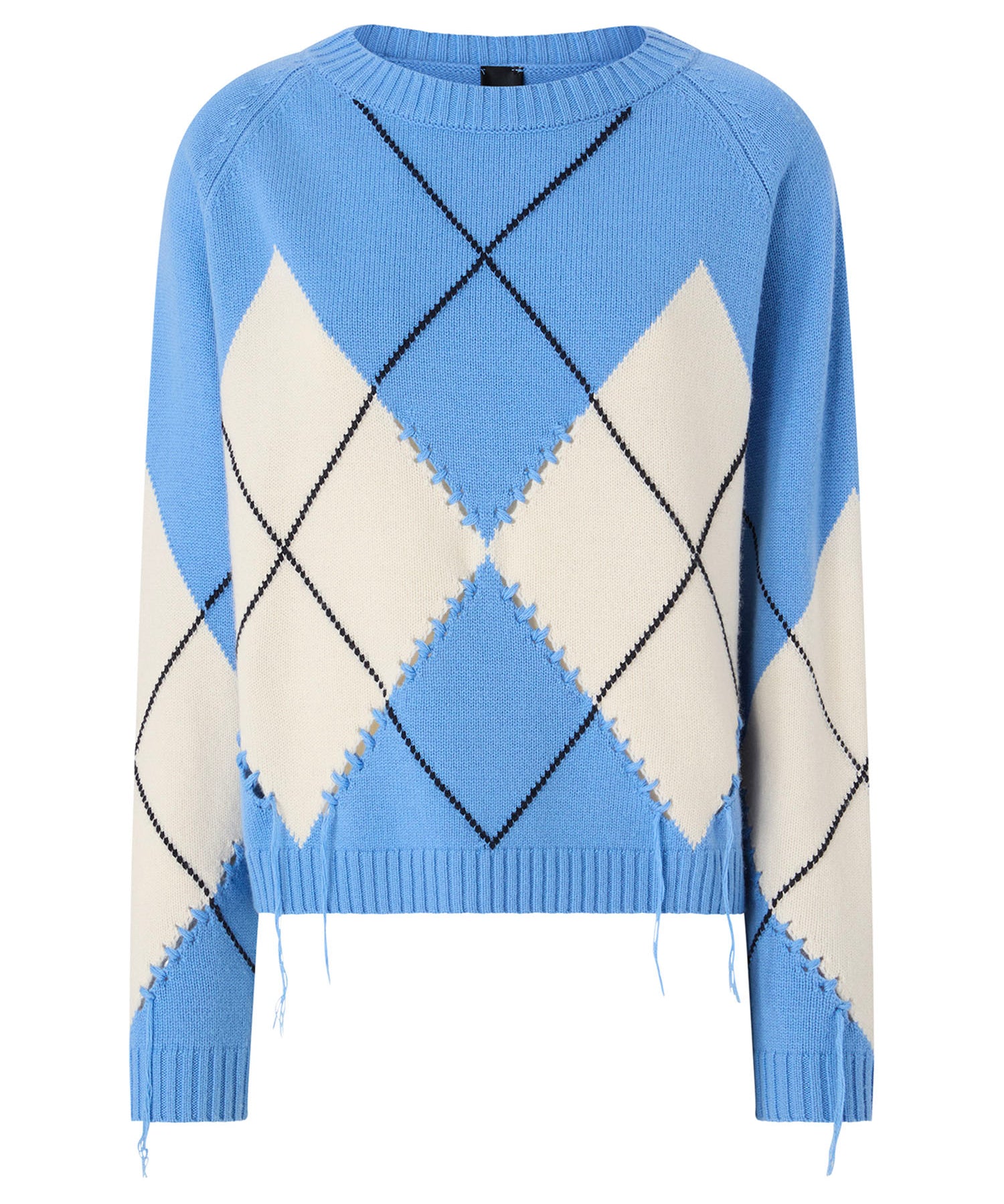 Maglione in lana e cashmere con maxi rombi 107377 A3JEEC4 PINKO 