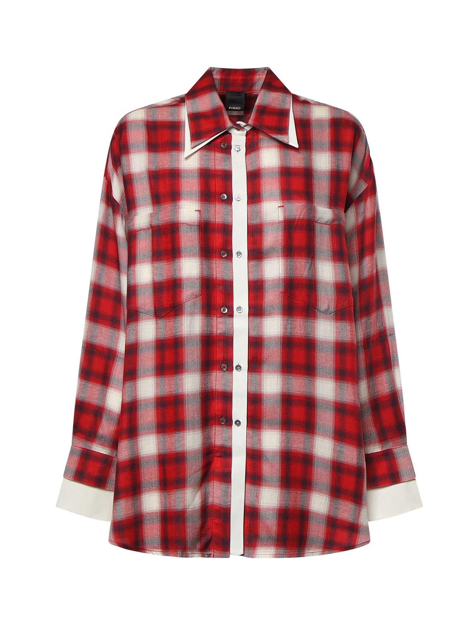 Camicia over con motivo check 107383 A3HJRZ5 PINKO 
