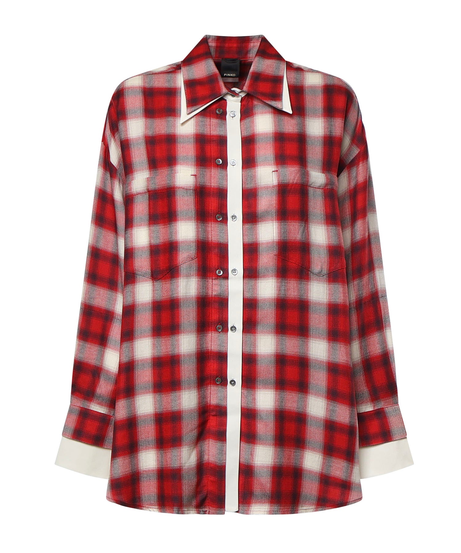 Camicia over con motivo check 107383 A3HJRZ5 PINKO 